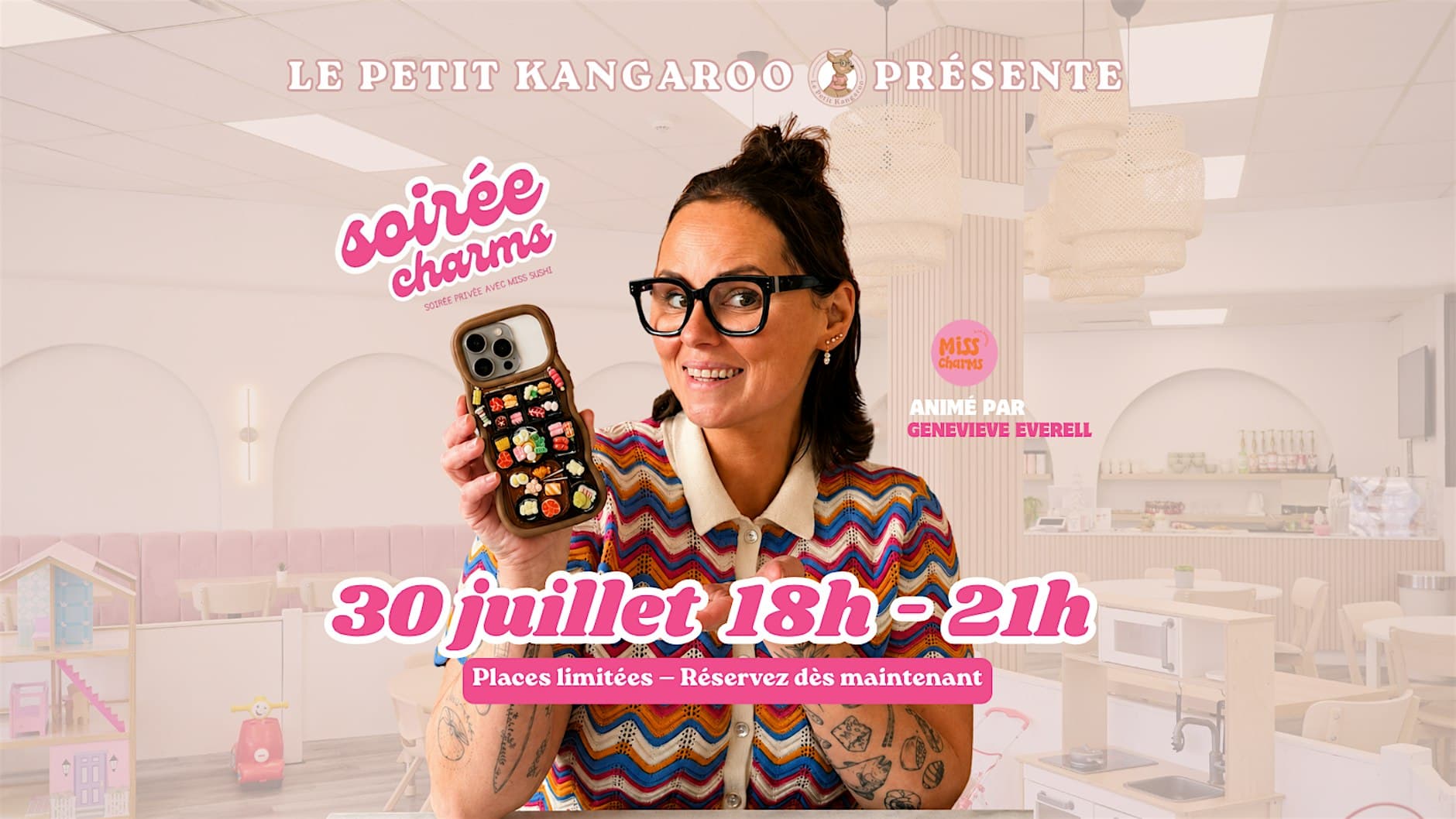 Soirée Charms avec Geneviève Everell au Petit Kangaroo — 30 juillet, 18 h à 21 h